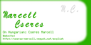 marcell cseres business card